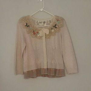 Anthropologie Field Flower cardigan